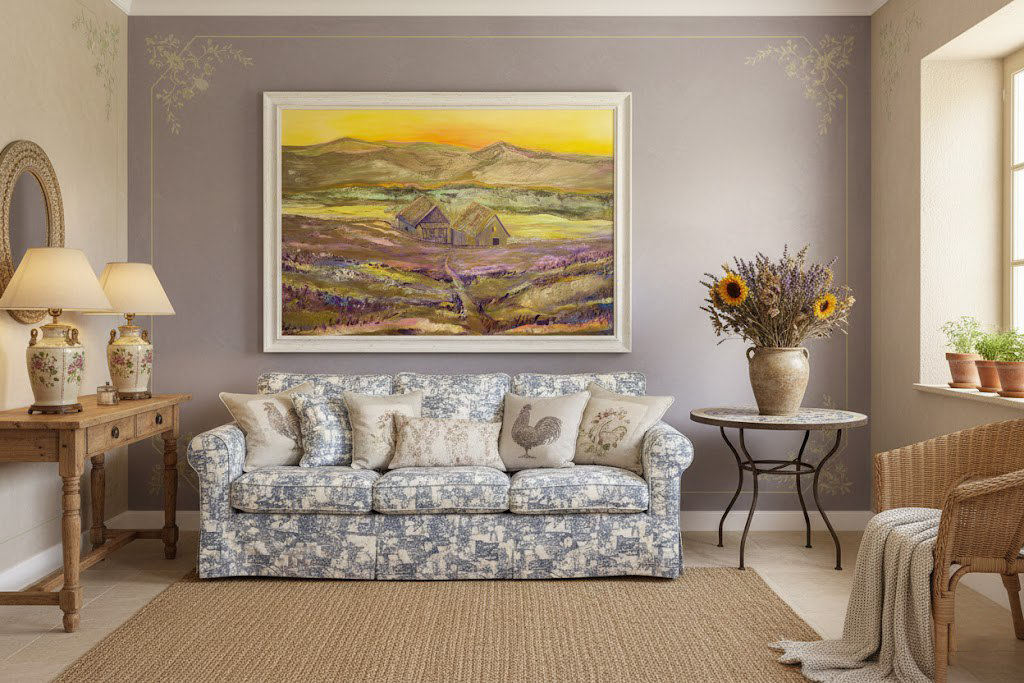 «Теплий горизонт», олія, полотно, 90х130, 2026 р. Маріанна Нерозна